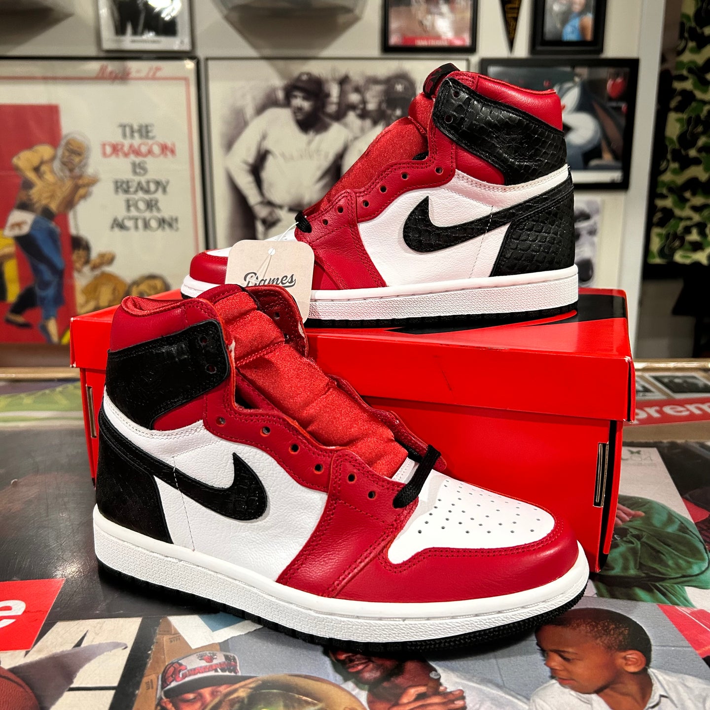 Jordan 1 snakeskin bred