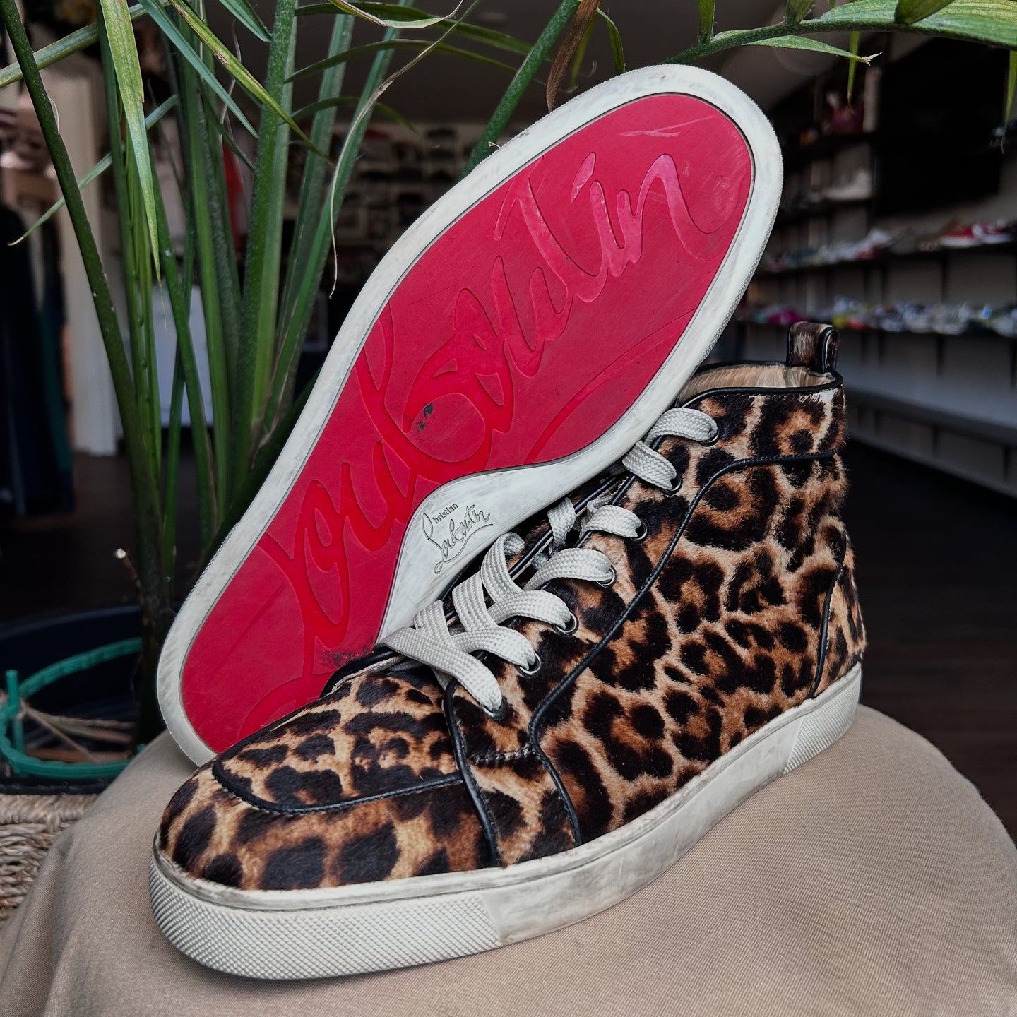 Christian Louboutin ‘Red Bottom’ Leopard Sneaker