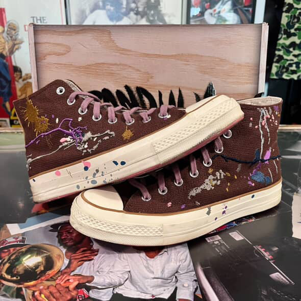 Bandulu x Chuck 70 High ‘Paint Splatter’ - Cappuccino Base