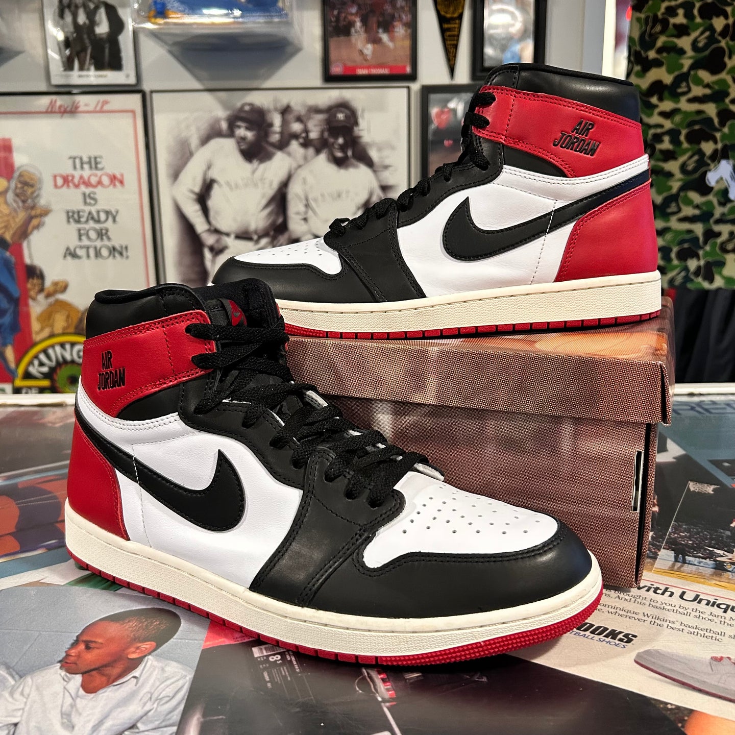 Black toe Jordan 1’s