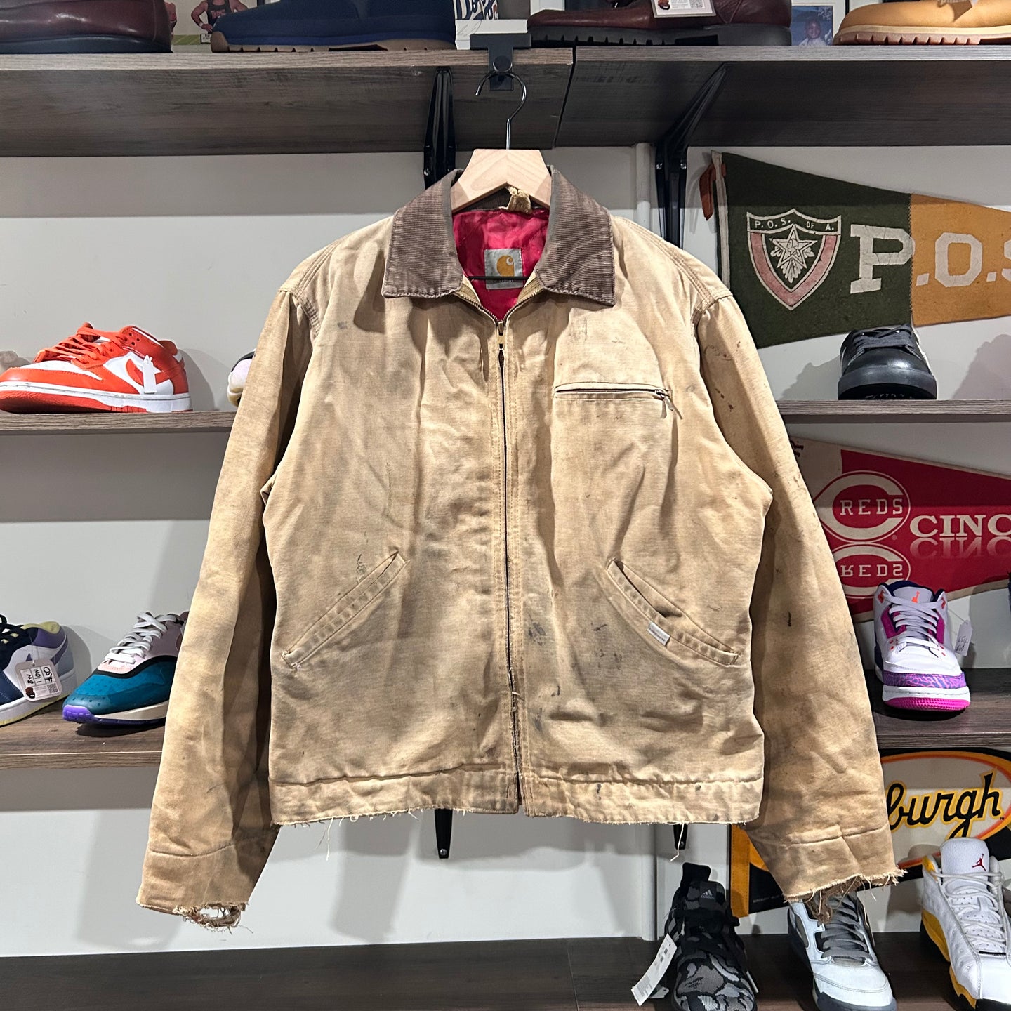 Vintage Dirty Carhartt Detroit jacket