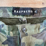 Street wear Rasberry leather camo jorts