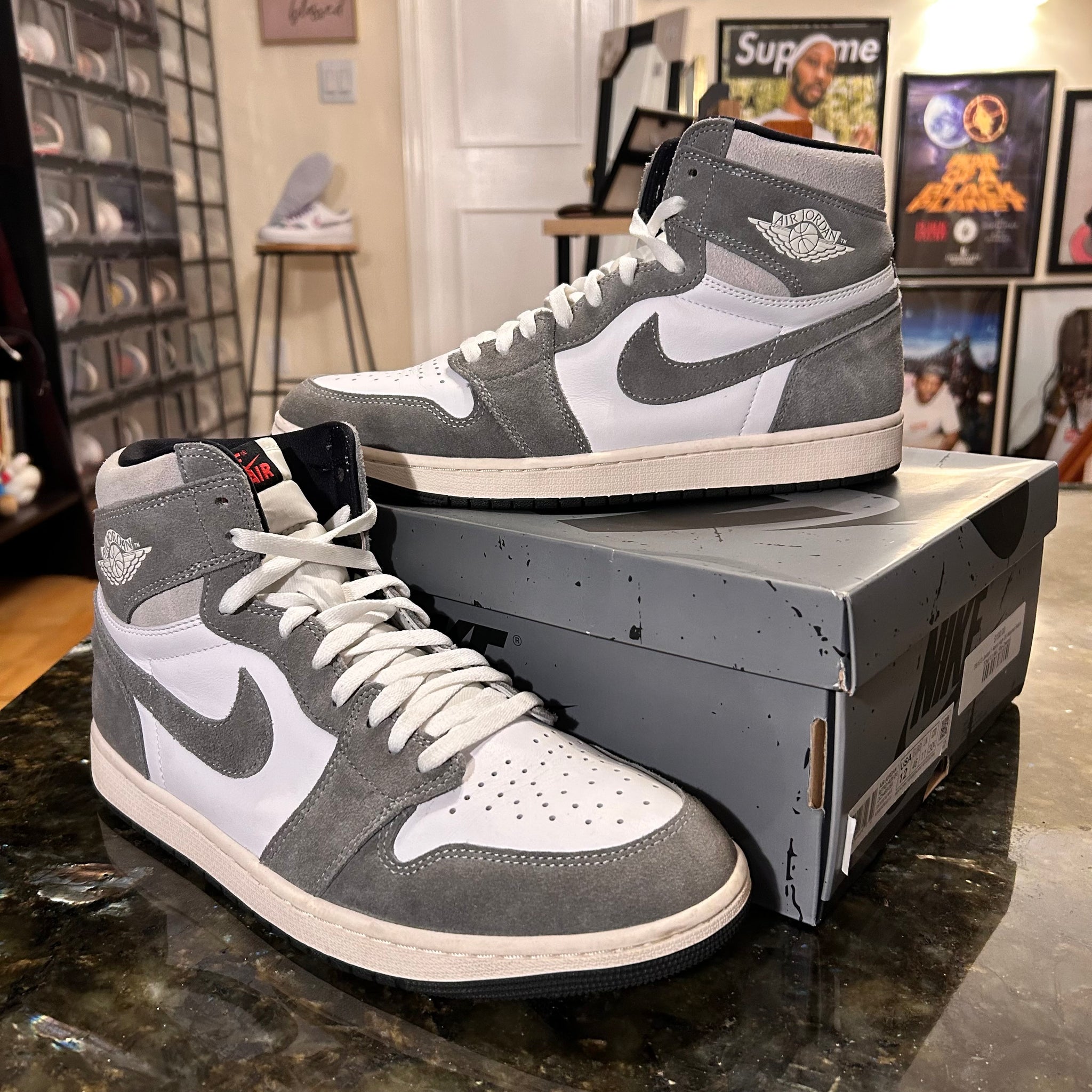 Washed Black Jordan 1’s