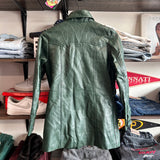 Pine green vintage 19980’s leather jacket