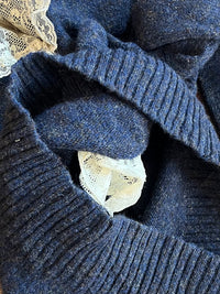 1980s Robert Scott LTD. Lace Collar Sweater Cardigan