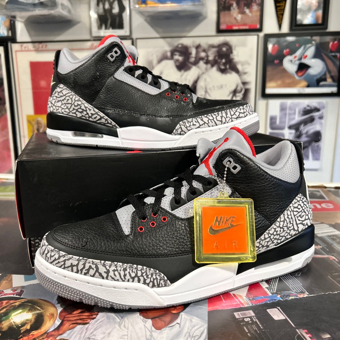 2018 Black Cement Jordan 3’s