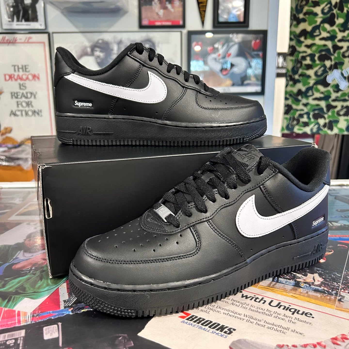 Supreme black af1