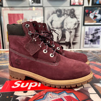 Burgundy Timberlands boots