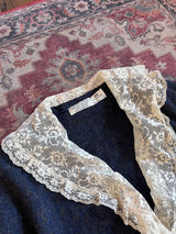 1980s Robert Scott LTD. Lace Collar Sweater Cardigan