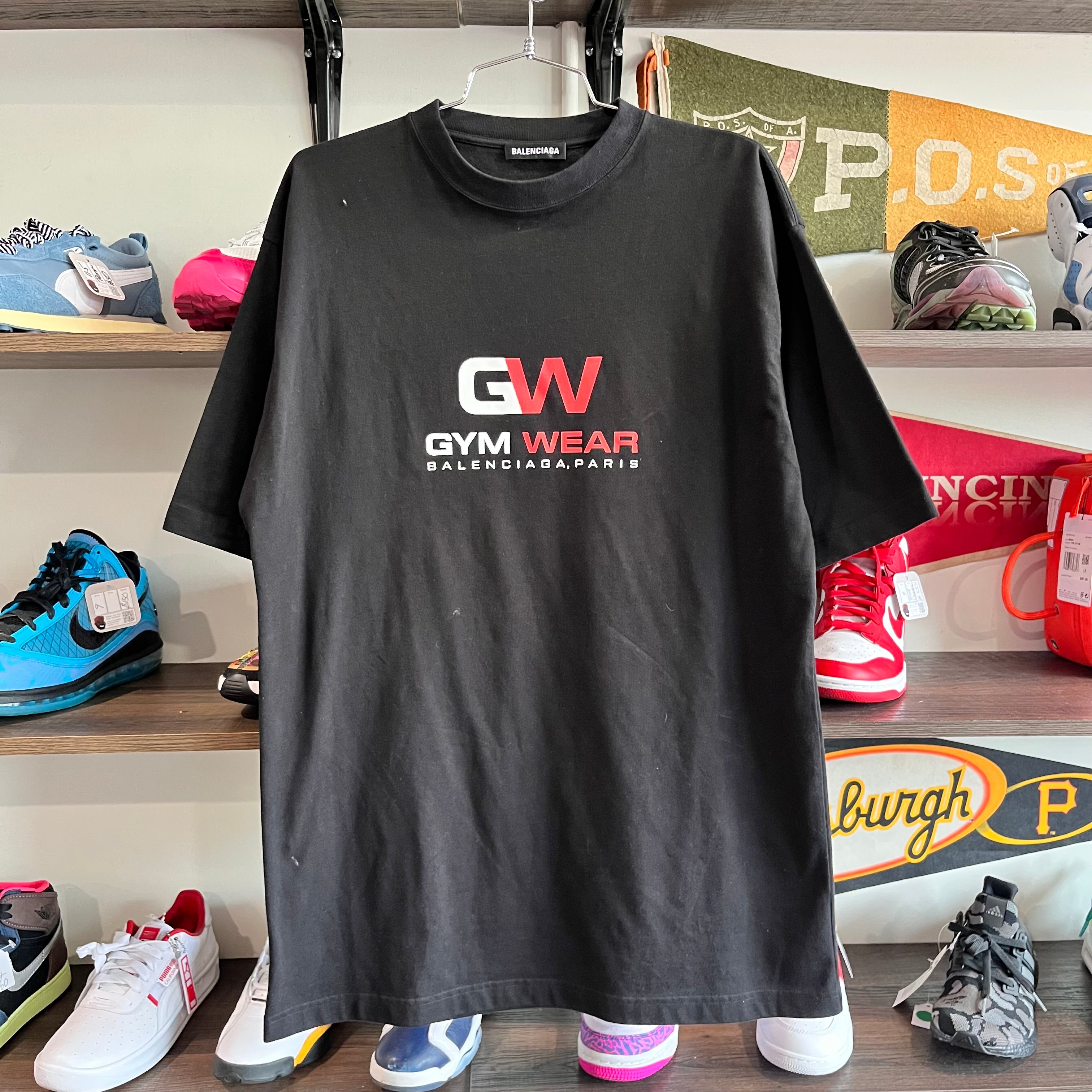 8月限定セール　最安値BALENCIAGA GYM WEAR Tシャツ ブラック Balenciaga Gym Wear T-shirt - Black | Garmentory