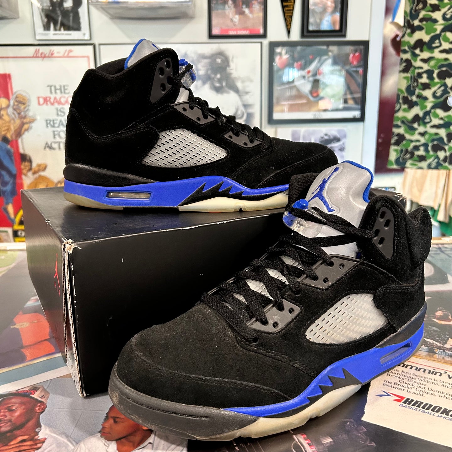 Racer blue jordan 5’s