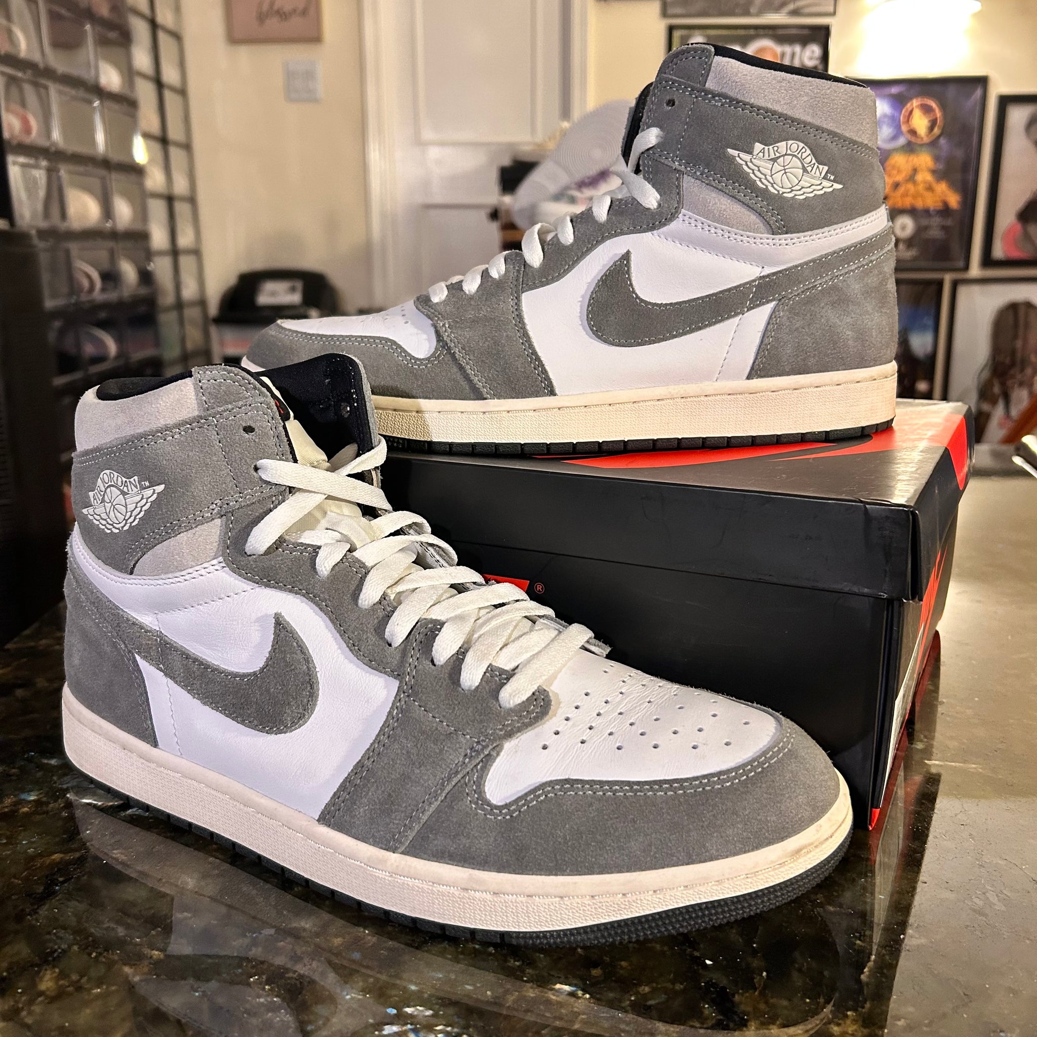 Washed black Jordan 1’s