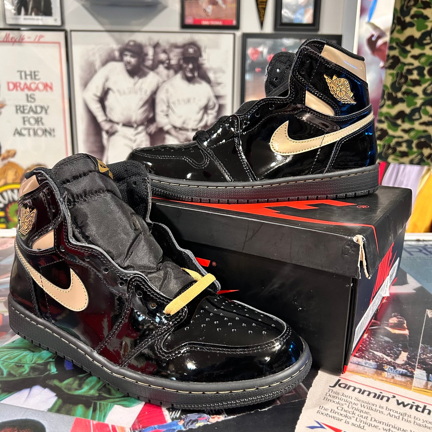 Gold metallic 1’s
