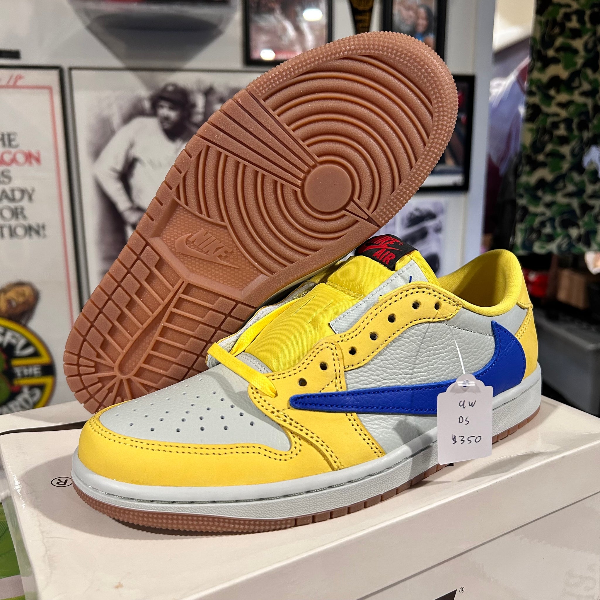 Travis Scott canary yellow 1’s