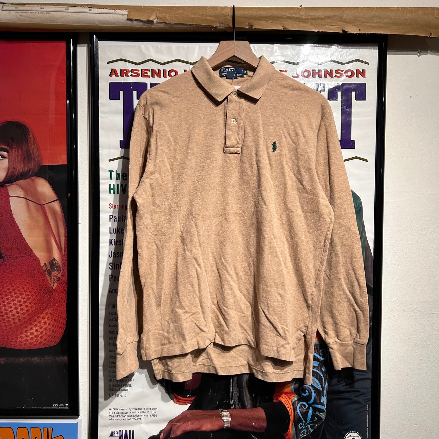 Polo long sleeve tan