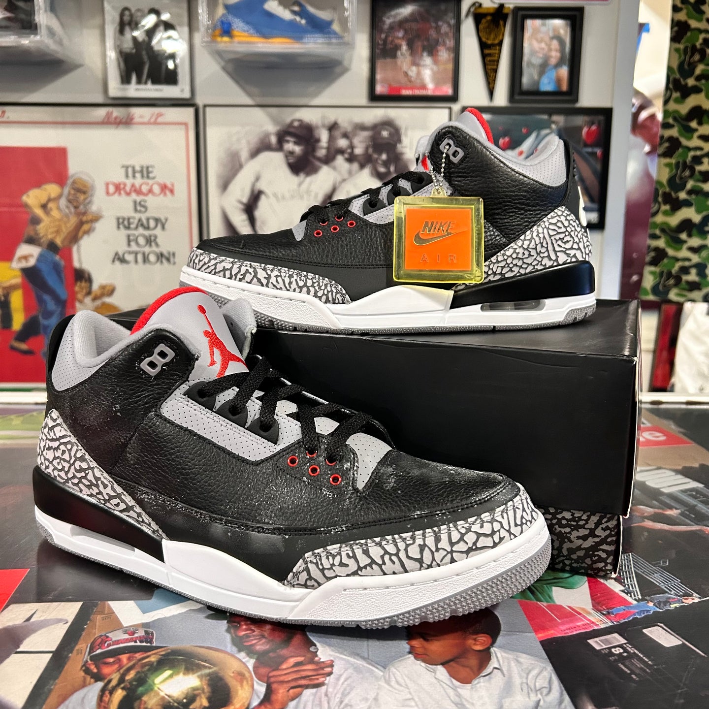 2018 Black Cement Jordan 3’s