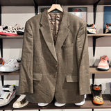 Lauren by Ralph Lauren cotton blend tweed blazer