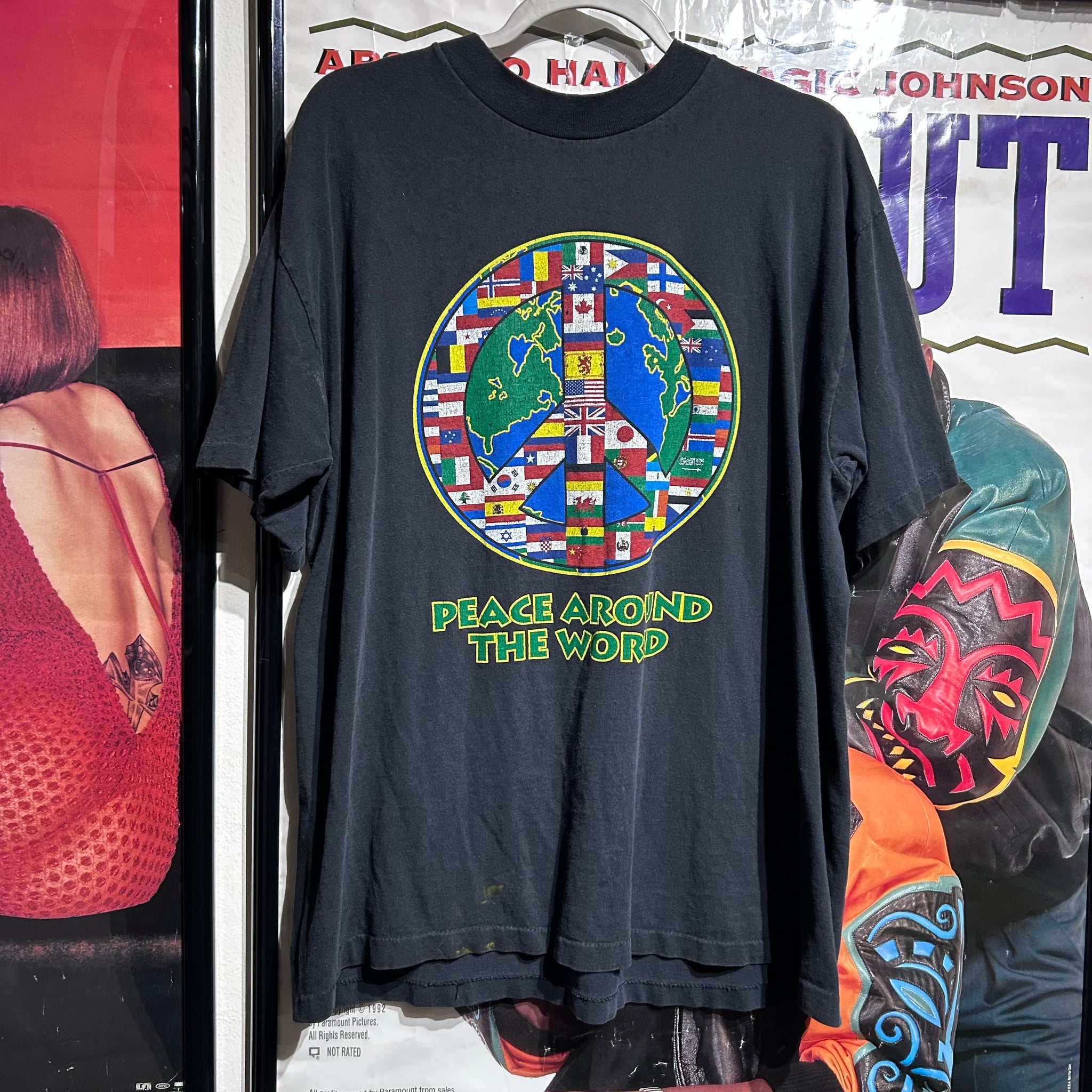 Vintage peace around the world tee
