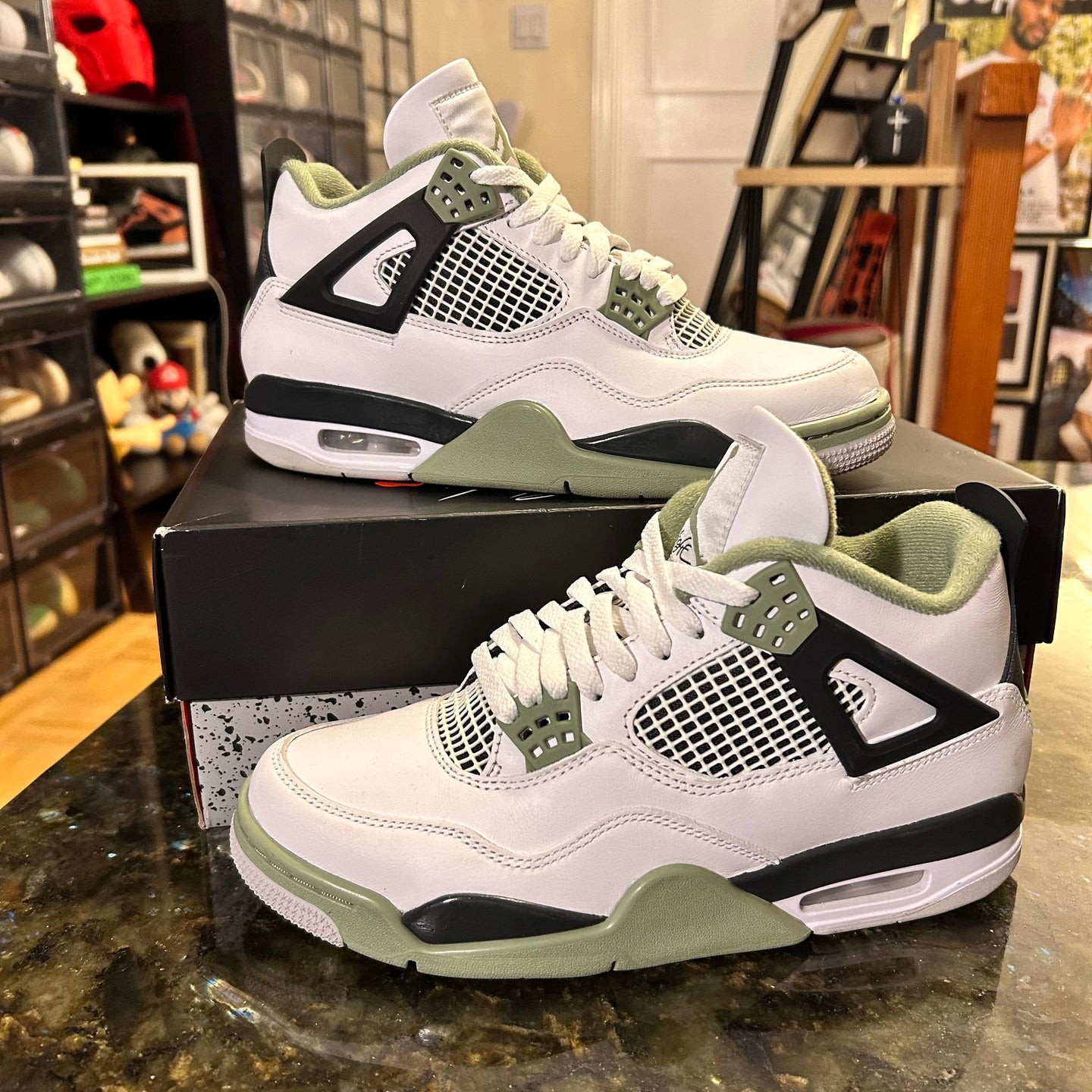 Sea foam Jordan 4’s