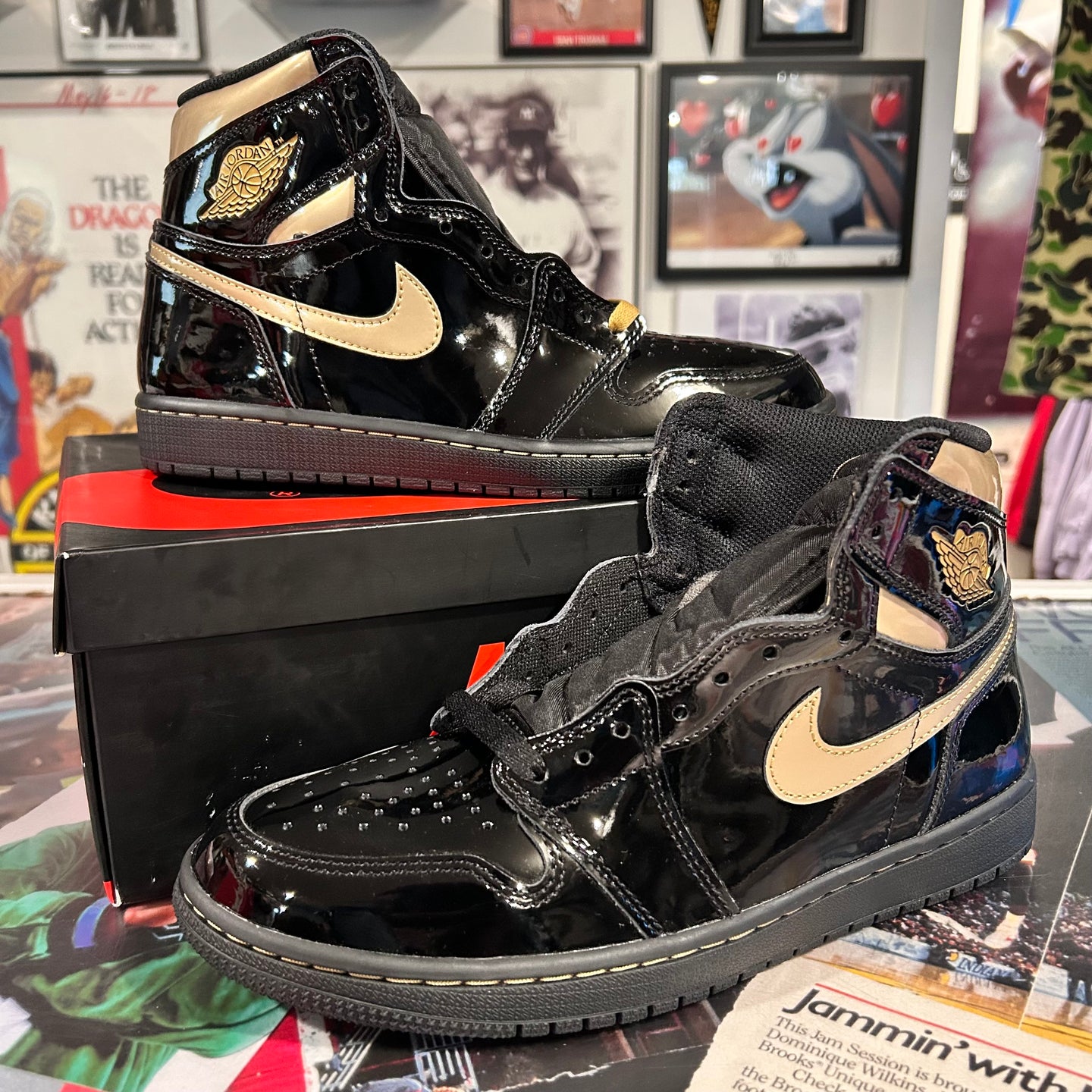 Gold metallic 1’s