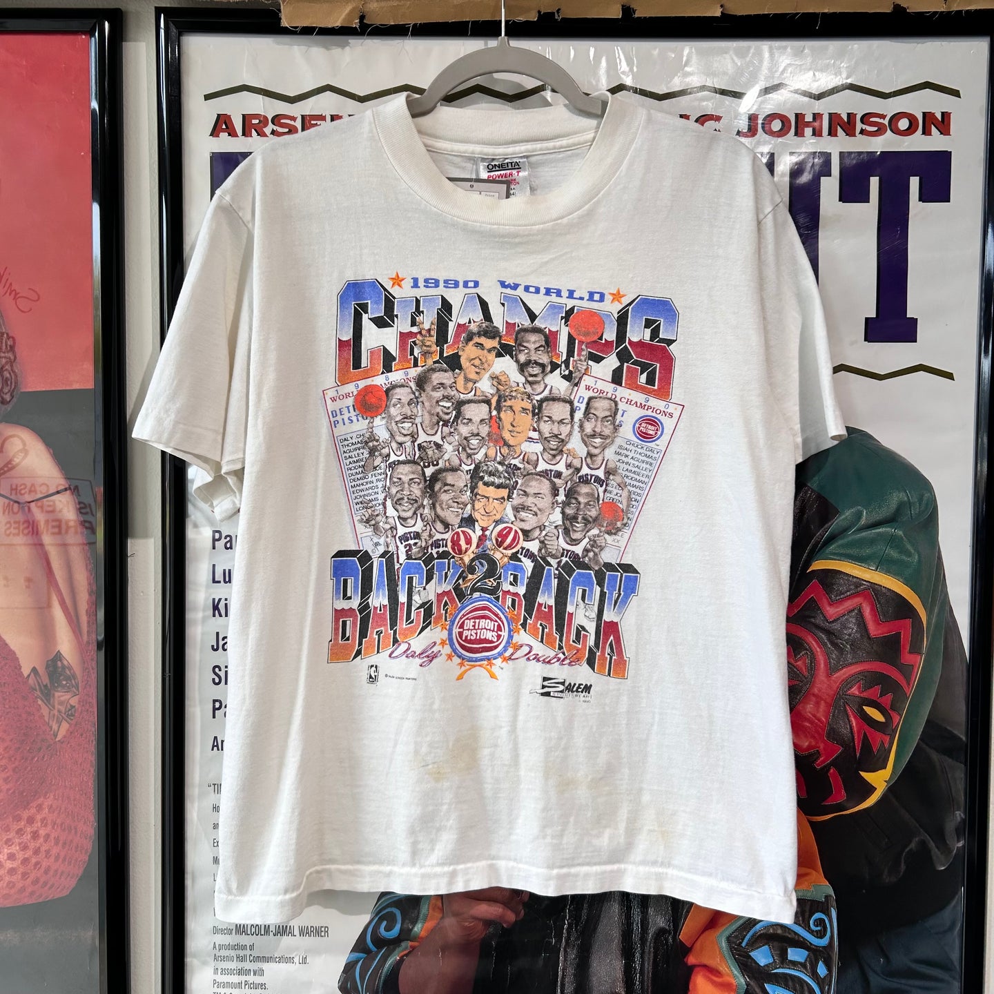 Vintage 1990 Detroit Pistons collage t-shirt