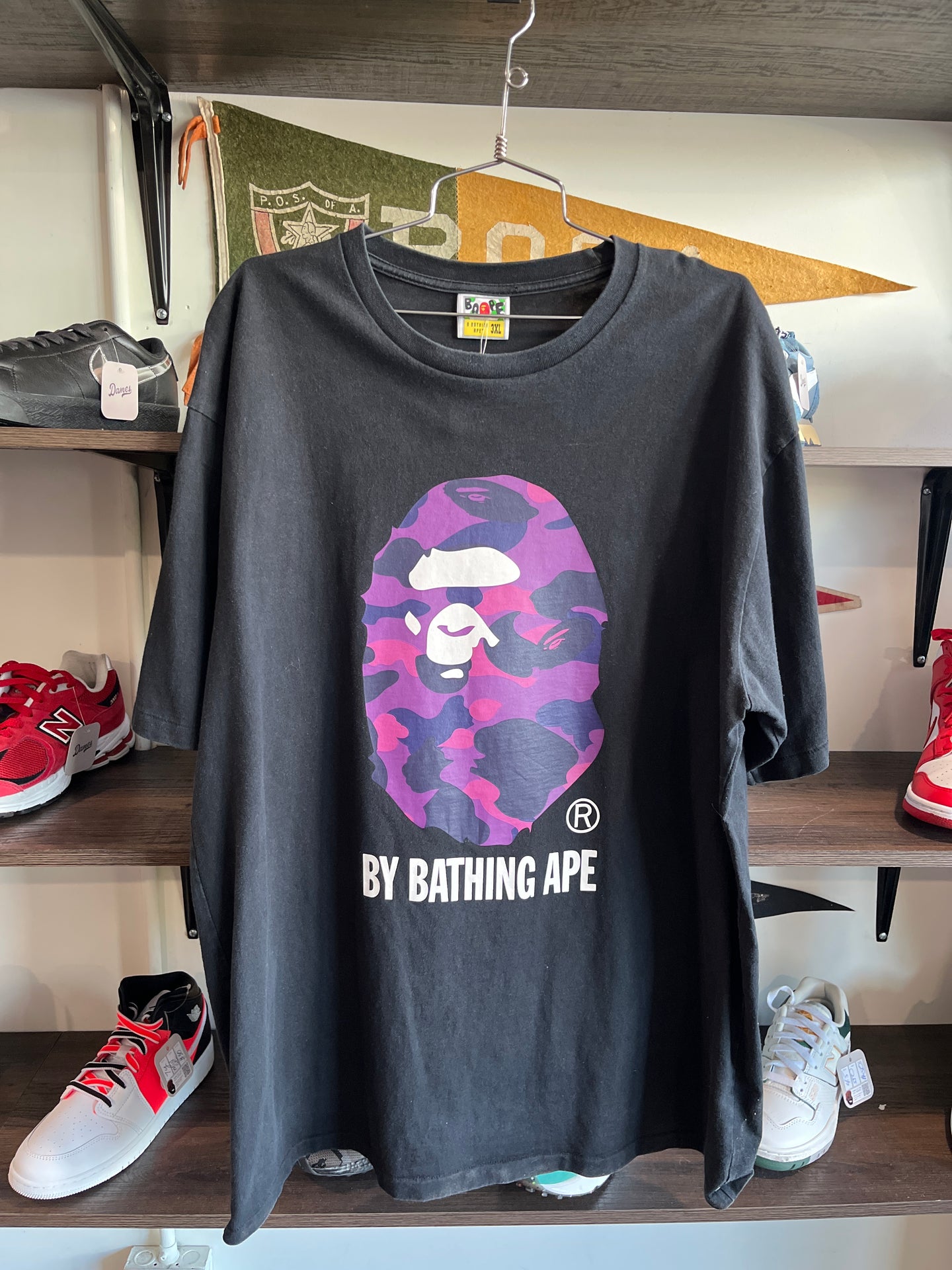 Purple Bape Head Tee