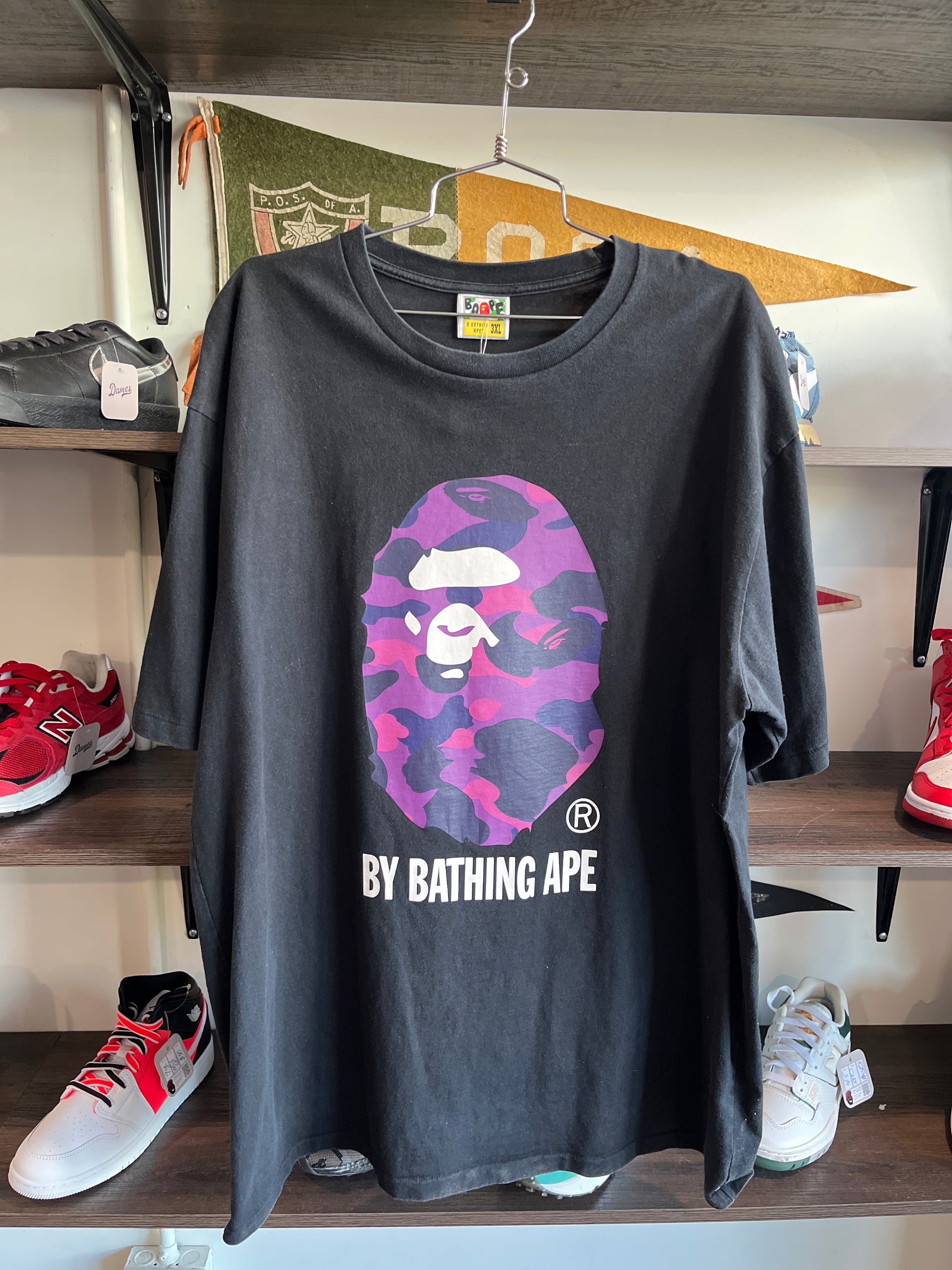Purple Bape Head Tee