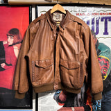 Vintage leather bomber