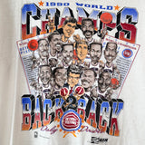 Vintage 1990 Detroit Pistons collage t-shirt