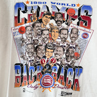 Vintage 1990 Detroit Pistons collage t-shirt
