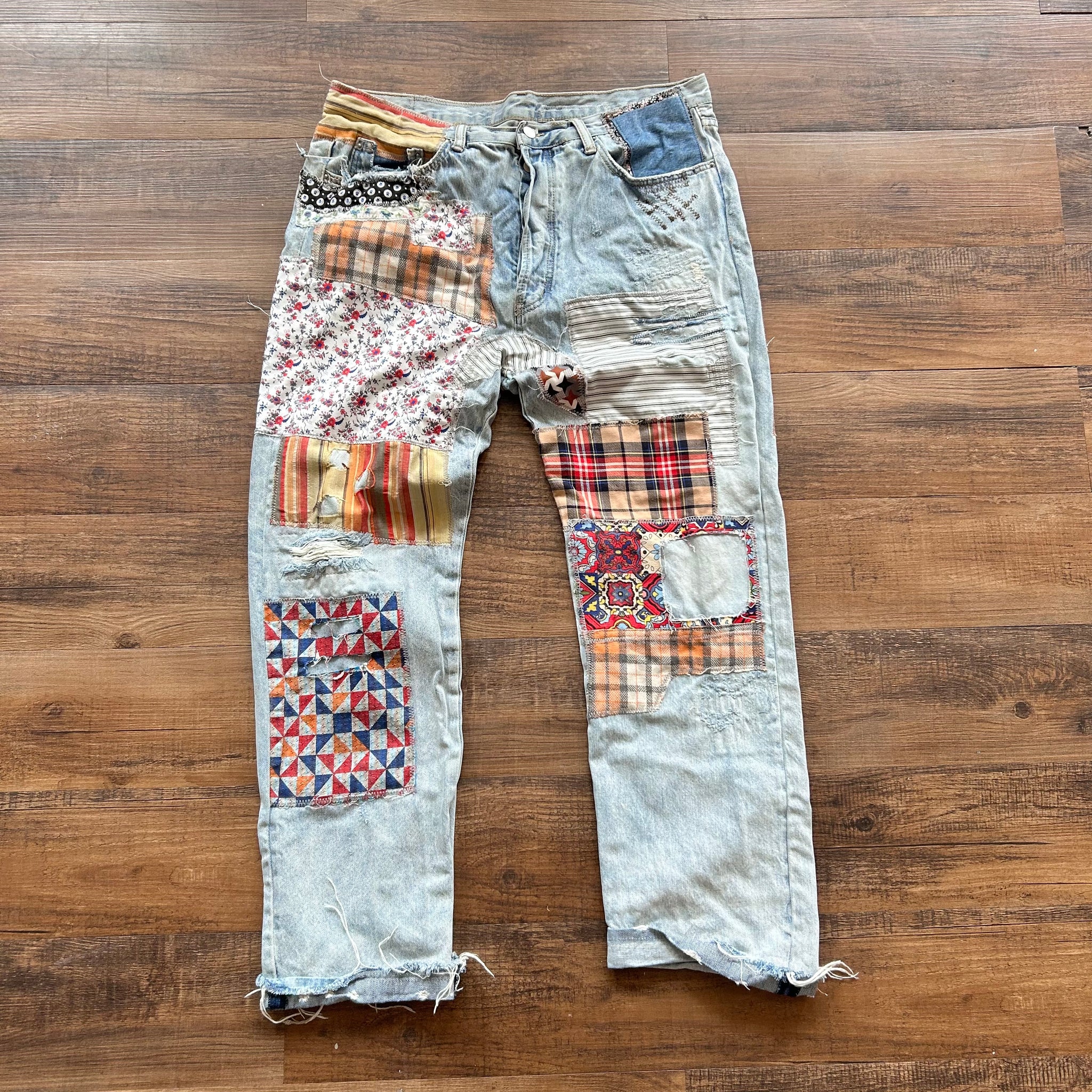 Mnml patchwork denim