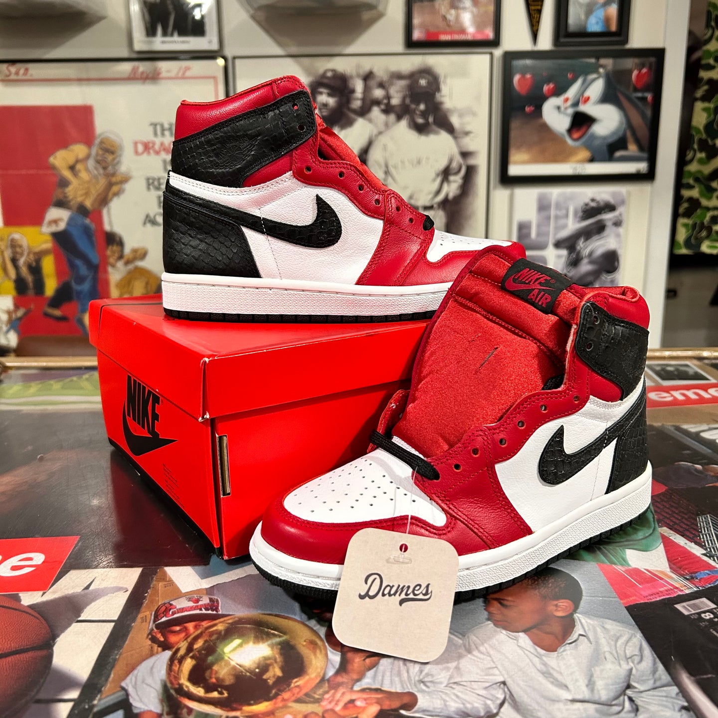 Jordan 1 snakeskin bred