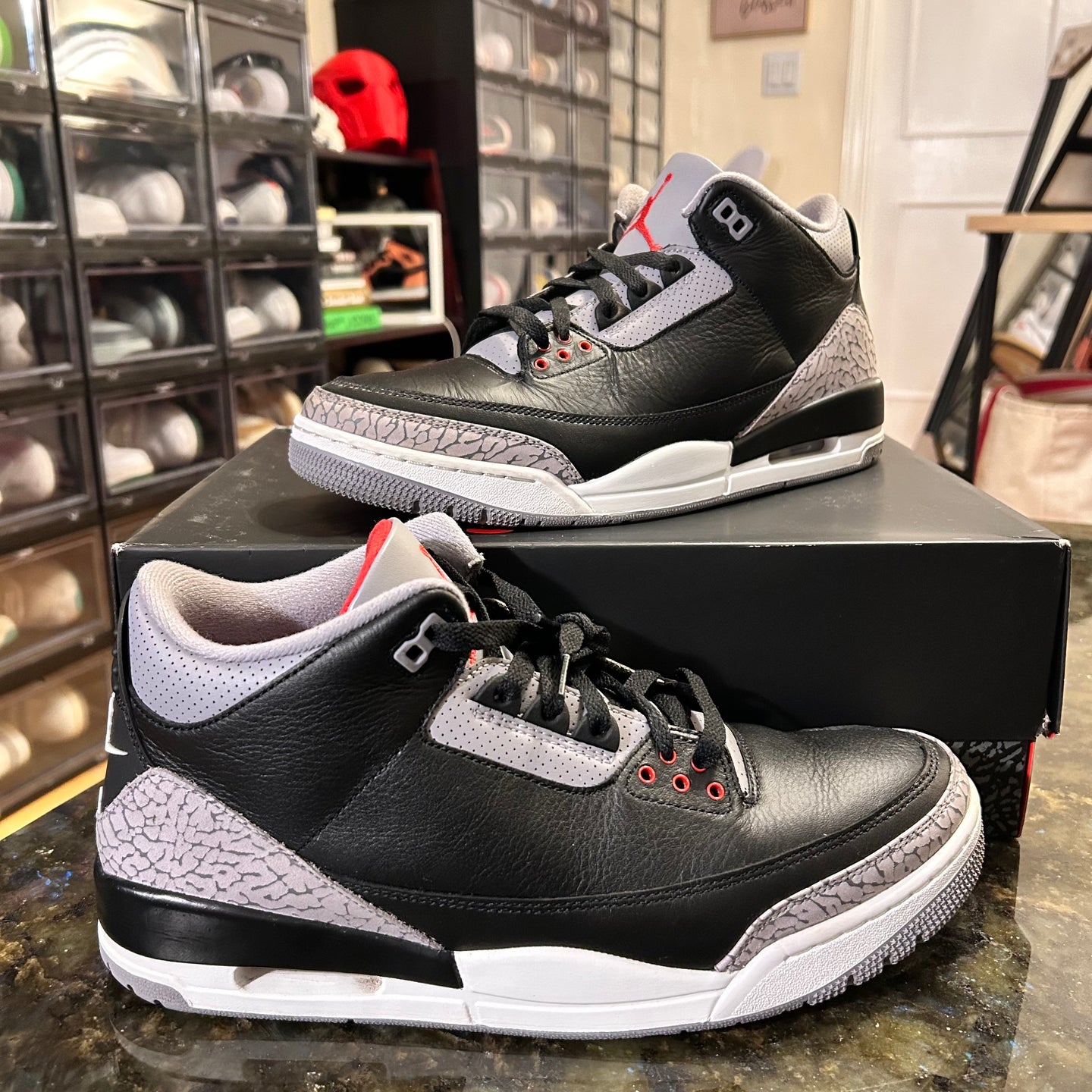 Black Cement Jordan 3’s