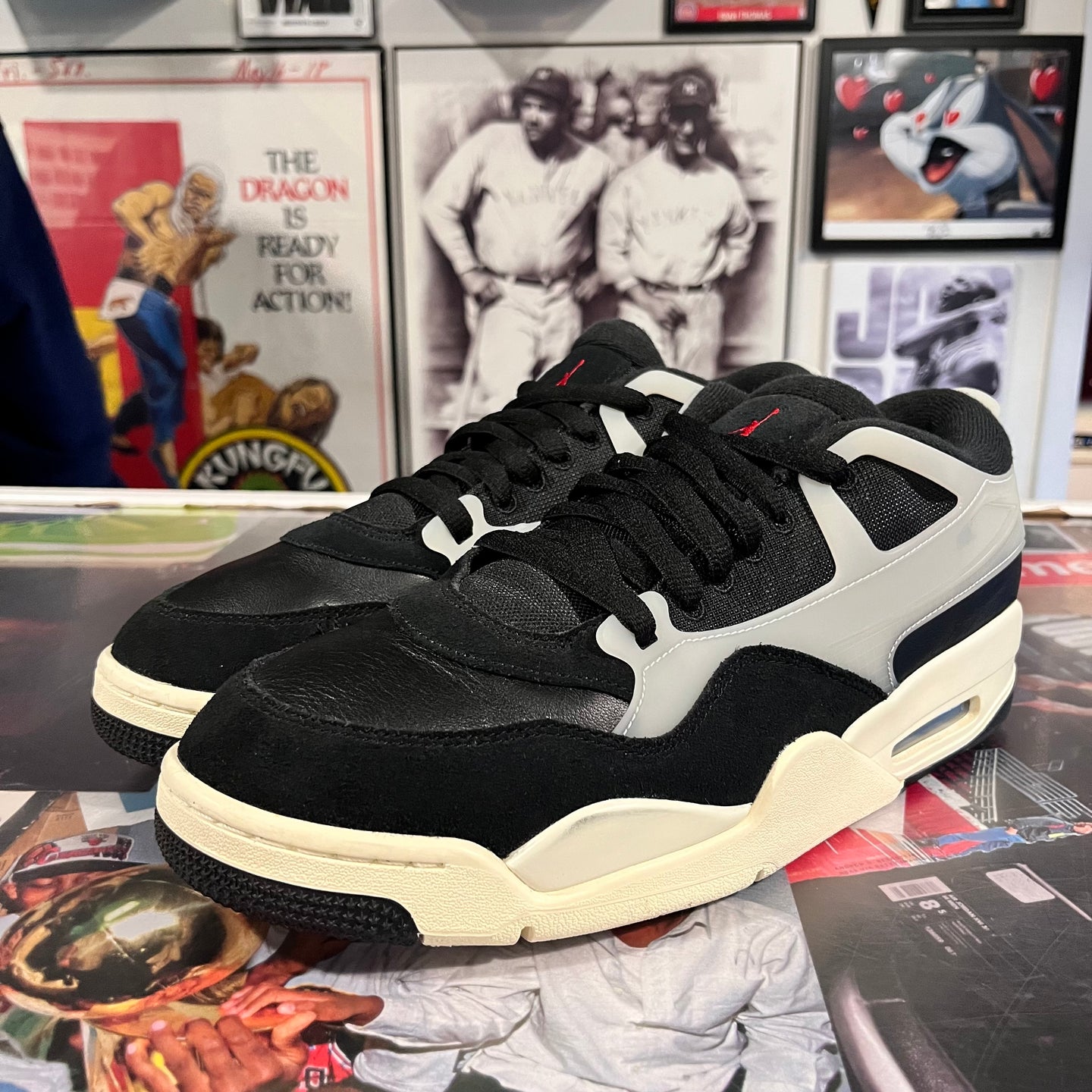 Jordan 4 rm black and grey