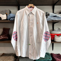 Brookes  brothers plaid elbow button up