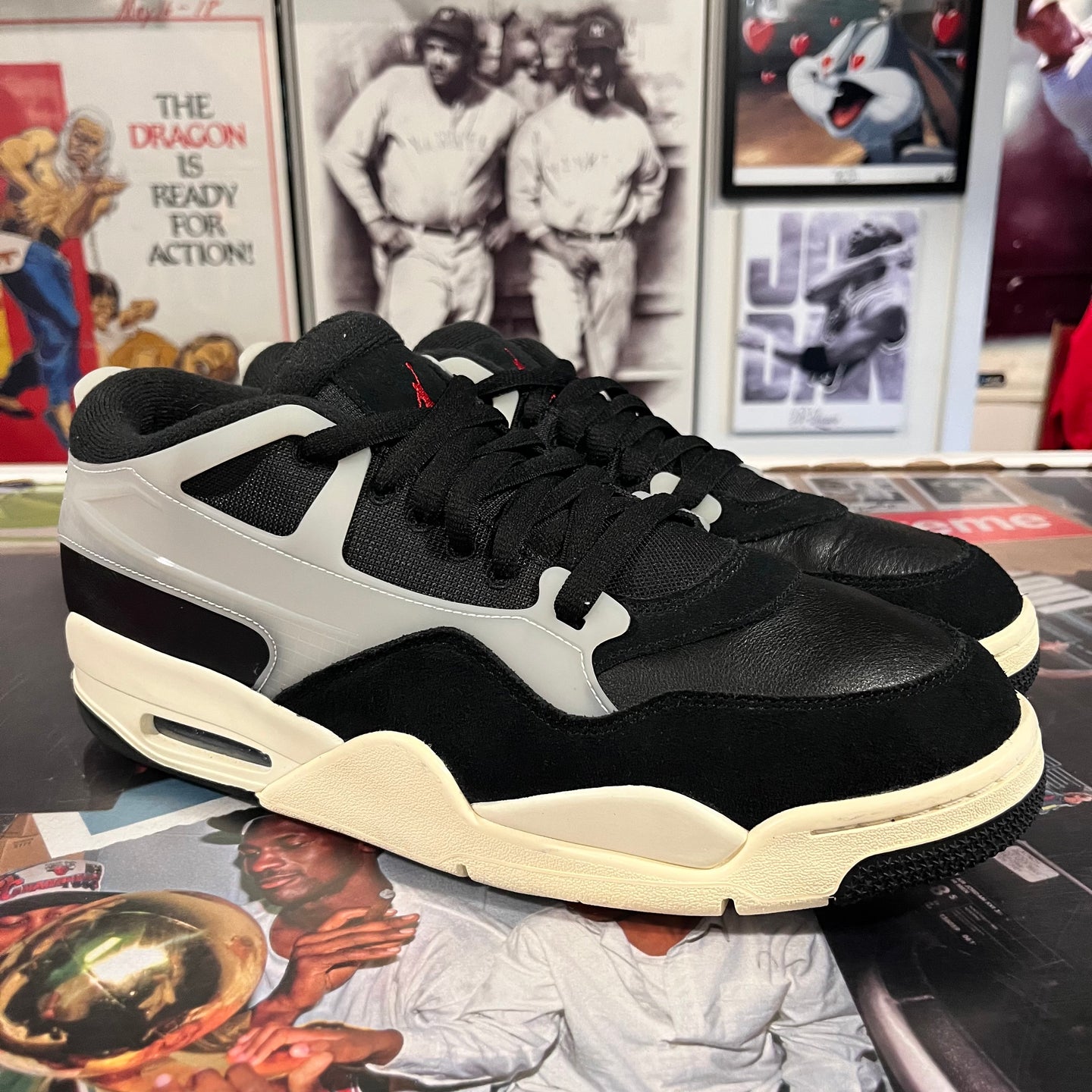 Jordan 4 rm black and grey