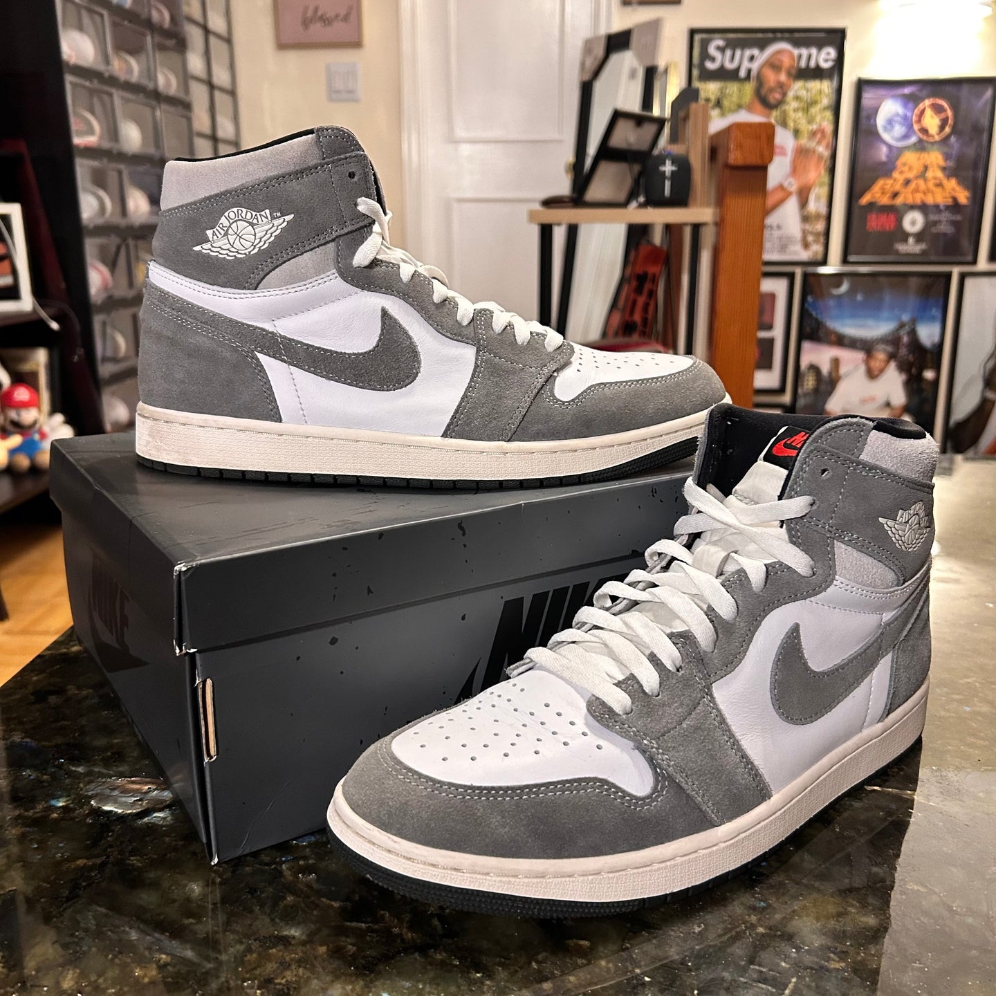 Washed Black Jordan 1’s