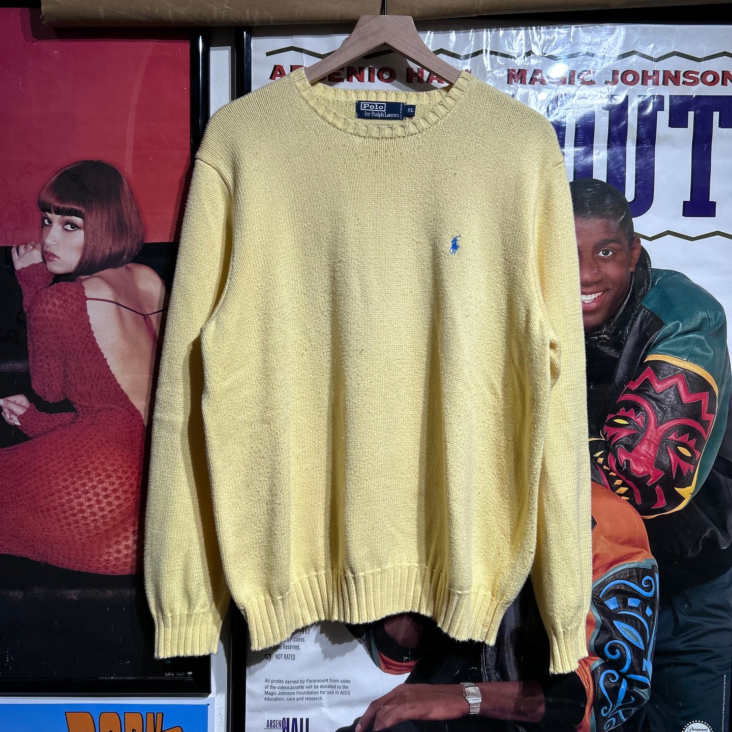 Pastel yellow polo sweater