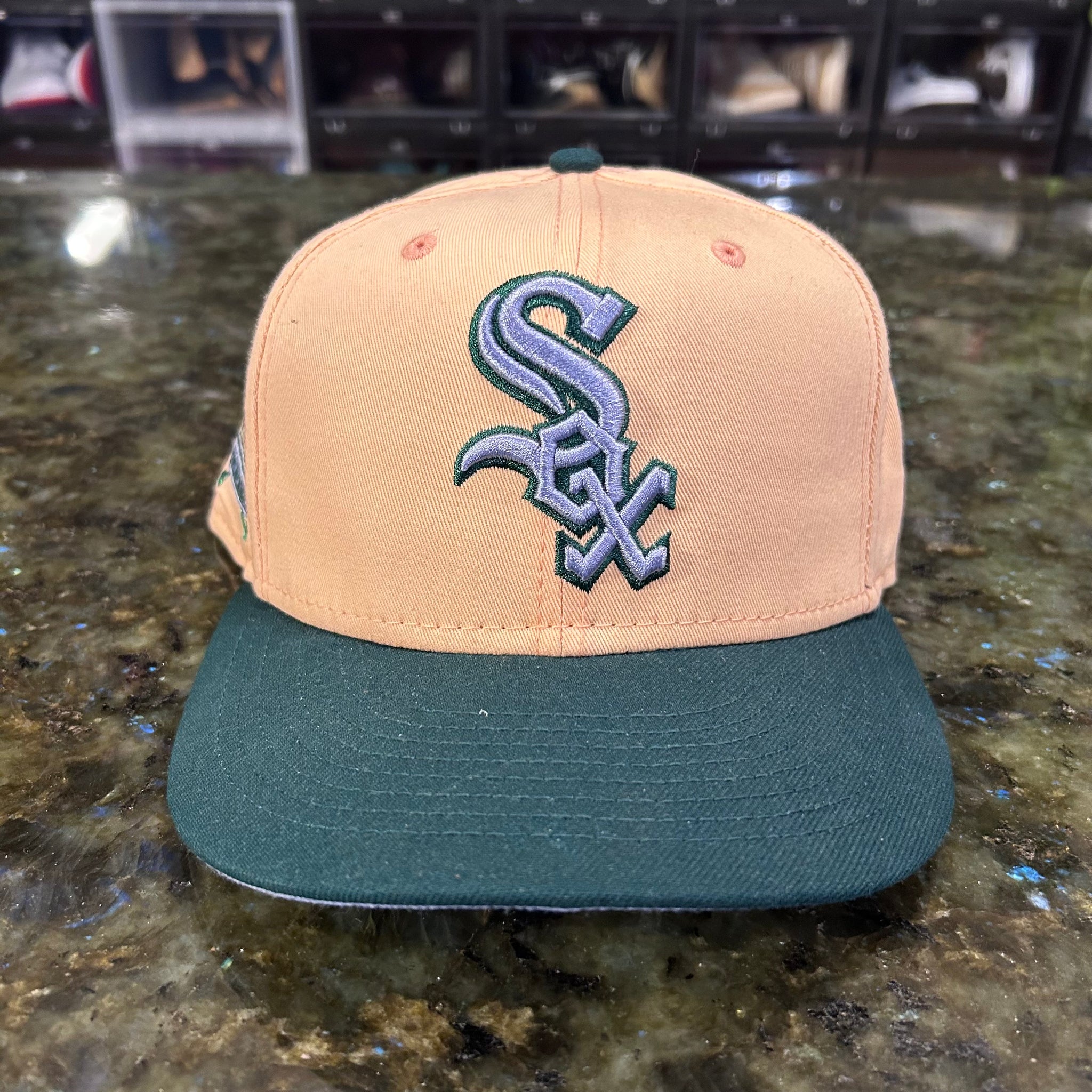 White six fitted cap