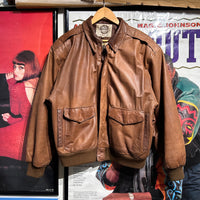Vintage leather bomber