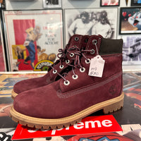 Burgundy Timberlands boots