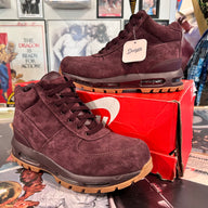 Burgundy suede Nike boots