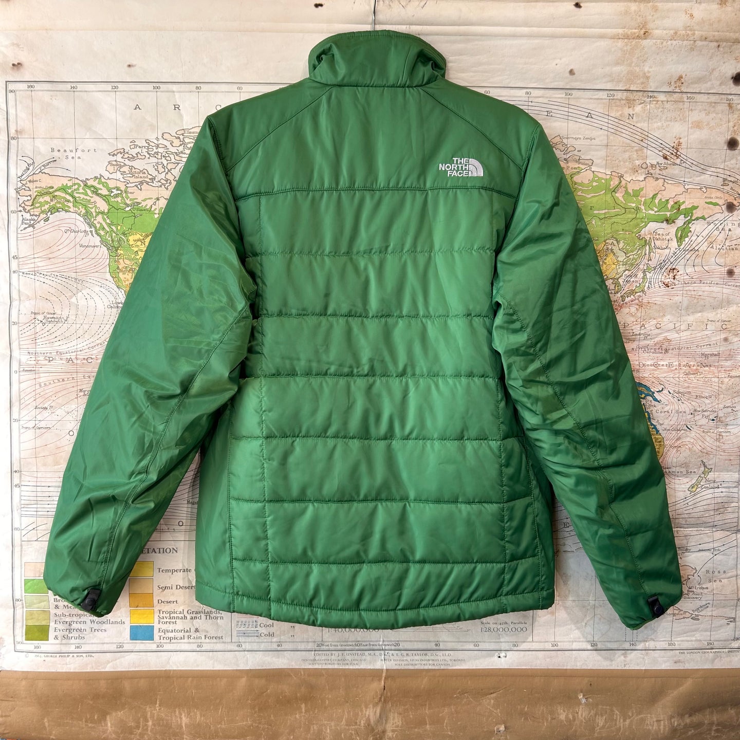 Green north face jacket pre owned
