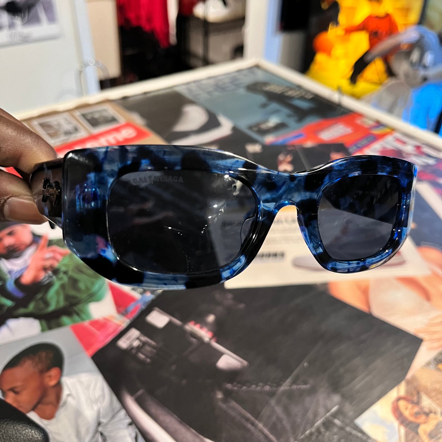 Balenciaga blue frames