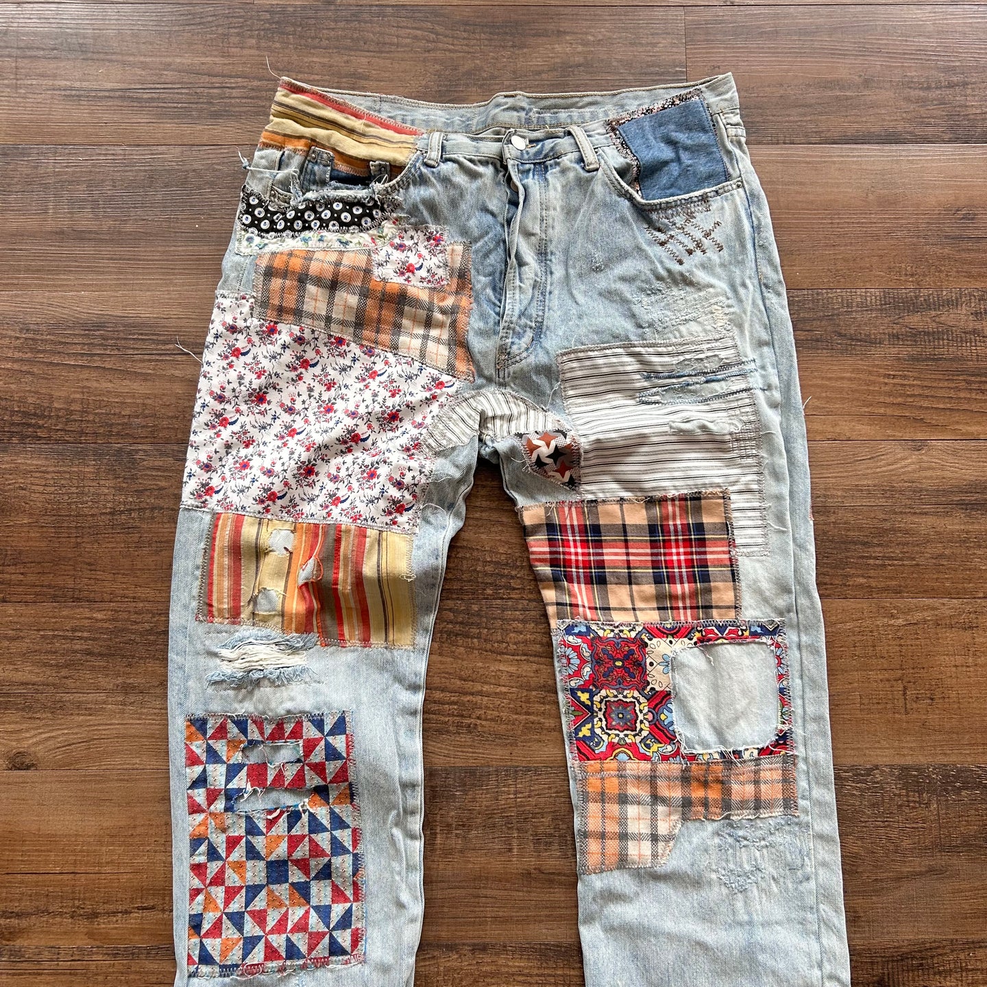 Mnml patchwork denim