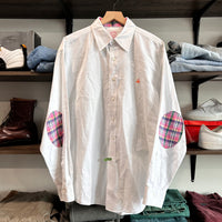 Brookes  brothers plaid elbow button up