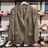 Lauren by Ralph Lauren cotton blend tweed blazer