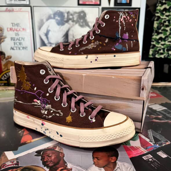 Bandulu x Chuck 70 High ‘Paint Splatter’ - Cappuccino Base