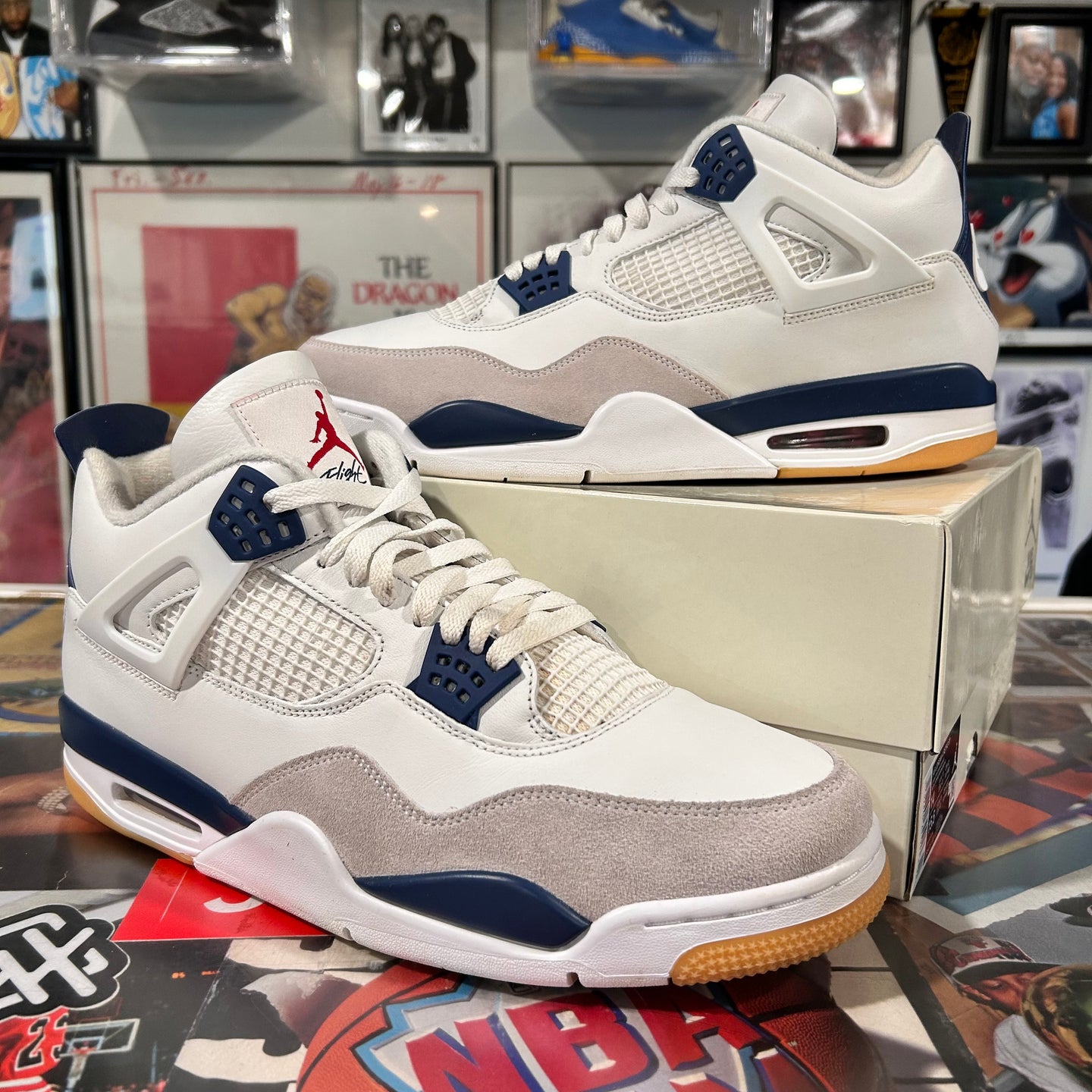 Navy Sbs Jordan 4’s