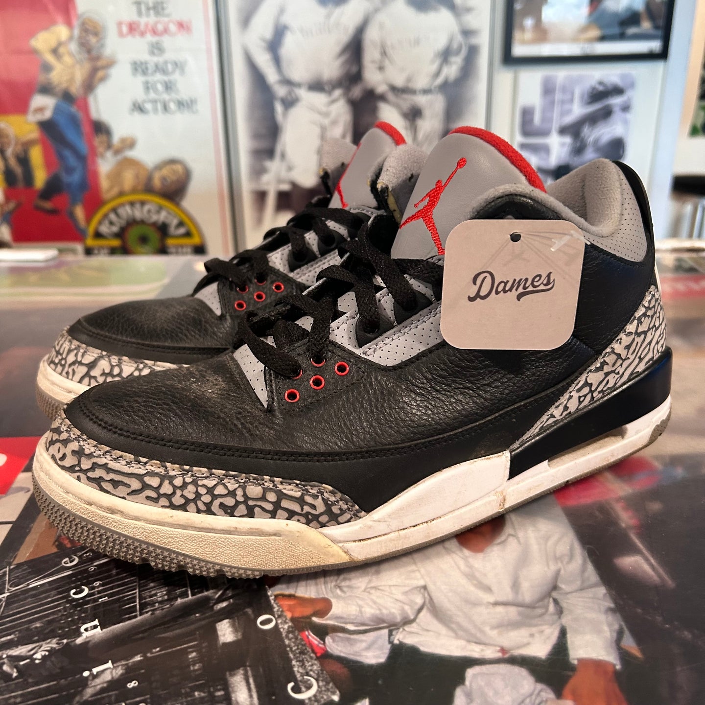 2017 Black Cement 3’s